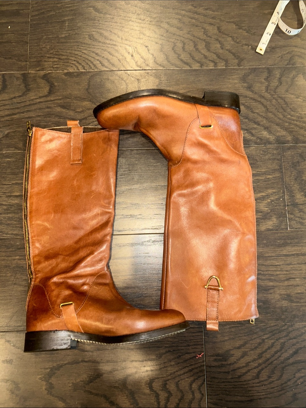 Women’s Over-the-Knee Leather Riding Boots - Chestnut Brown